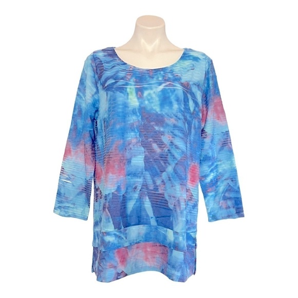 SOFT SURROUNDINGS Michelena Tunic Top Blues NEW - Picture 4 of 8